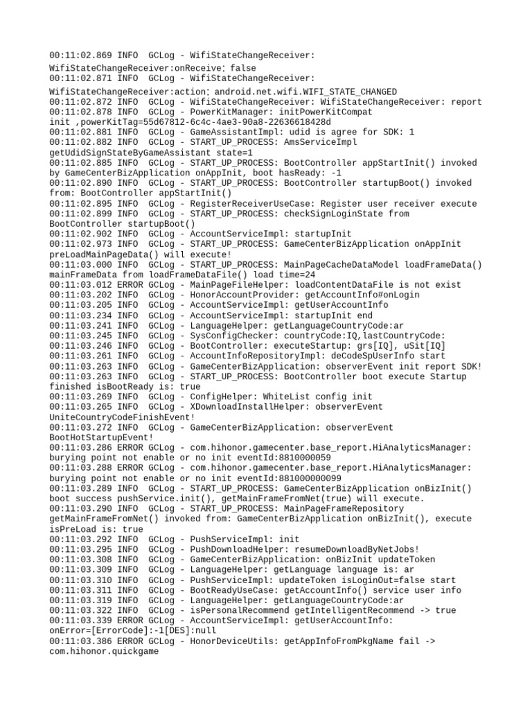 GameCenter Startup Log Analysis | PDF | Computer Engineering | Computer ...