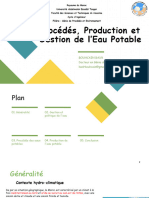 Procédés, Production et Gestion de l’Eau Potable