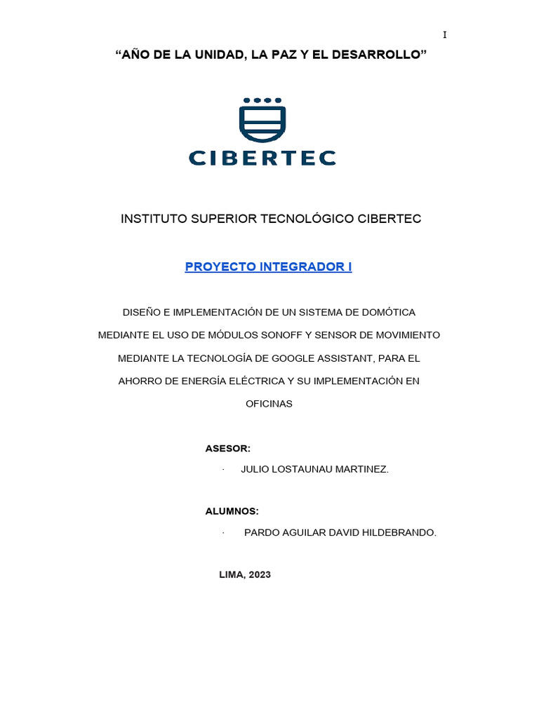 PROYECTO INTEGRADOR I DAVID PARDO AGUILAR-nuevo | PDF | Ingenieria ...
