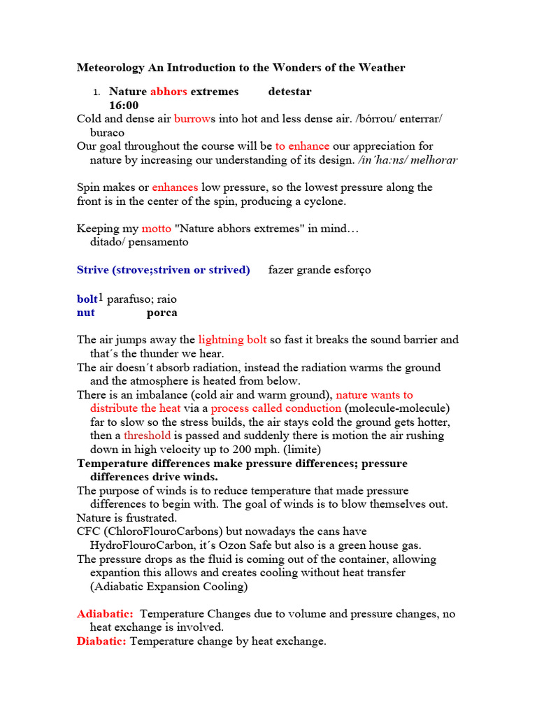 Meteorology An Introduction To The Wonders of The Weather | PDF ...