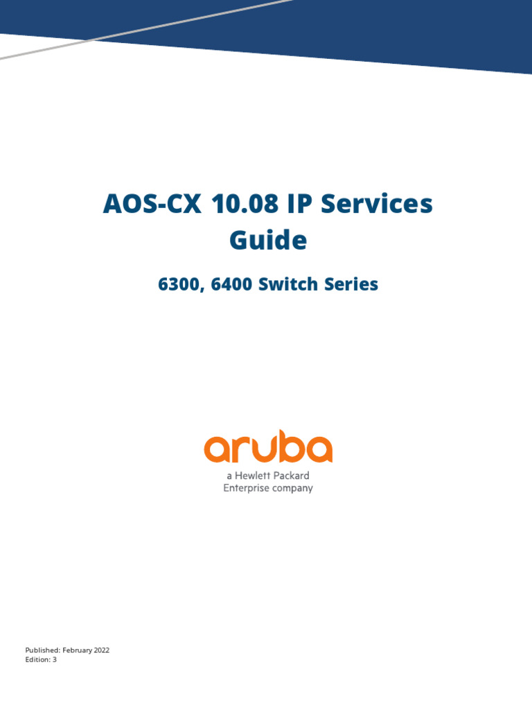 Ip Services 6300-6400 Aruba | PDF | I Pv6 | Ip Address