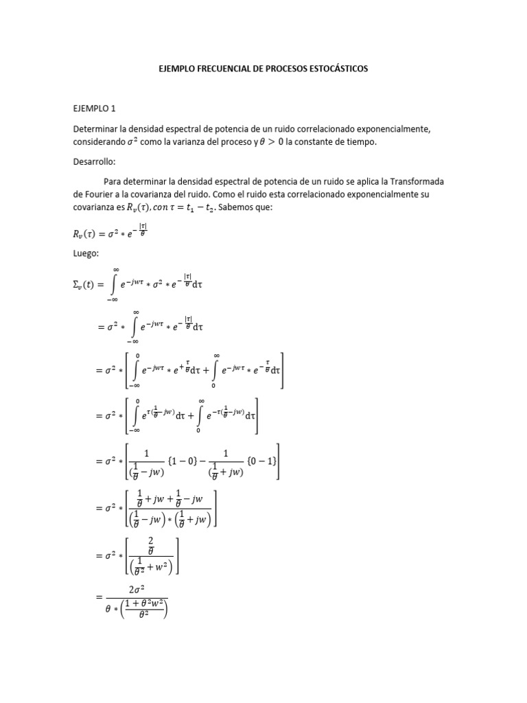 c8 Ejemplo Densidad Espectral de Potencia | PDF | Transformada de ...