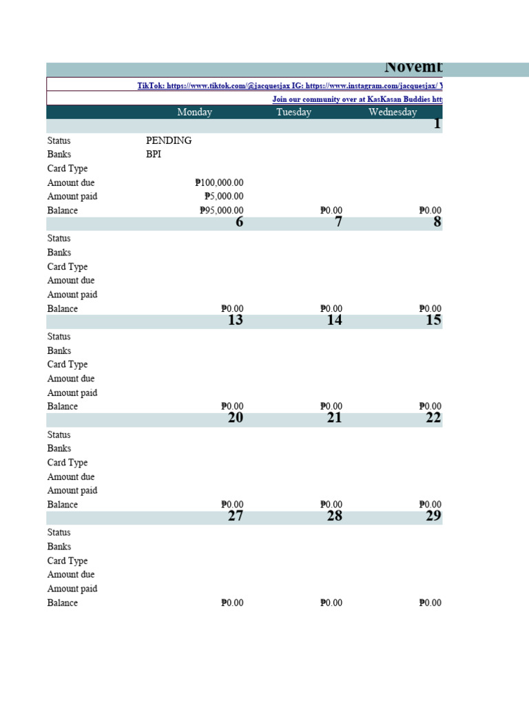 November 2023 Payment Status Report | PDF