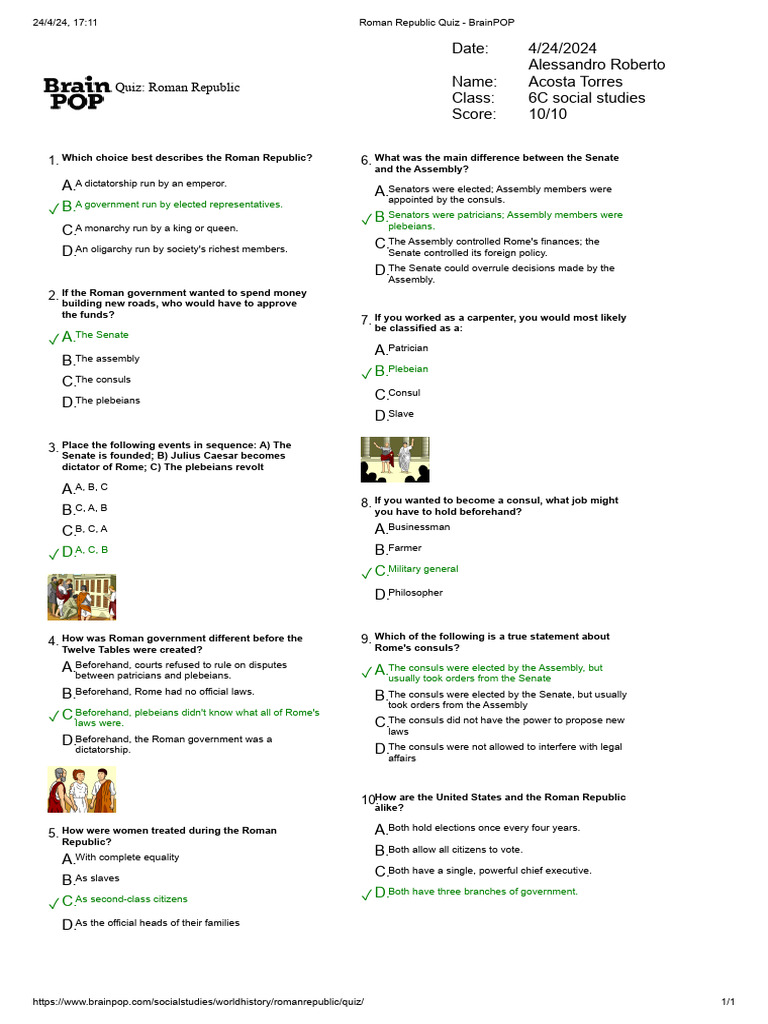 Roman republic quiz brainpop download free pdf roman republic