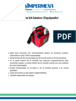 Ficha técnica de Trauma kit básico (Equipado)