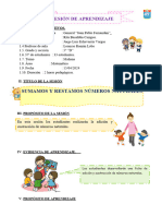 SESIÓN MATEMÁTICA - SUMAMOS Y RESTAMOS NÚMEROS NATURALES (1) (2)