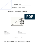 Azones Trigonométricas: Informe Final de La Unidad Didáctica