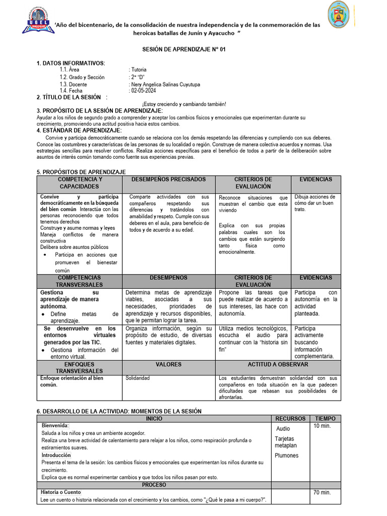 Sesion 02 05 2 pdf aprendizaje evaluaci n