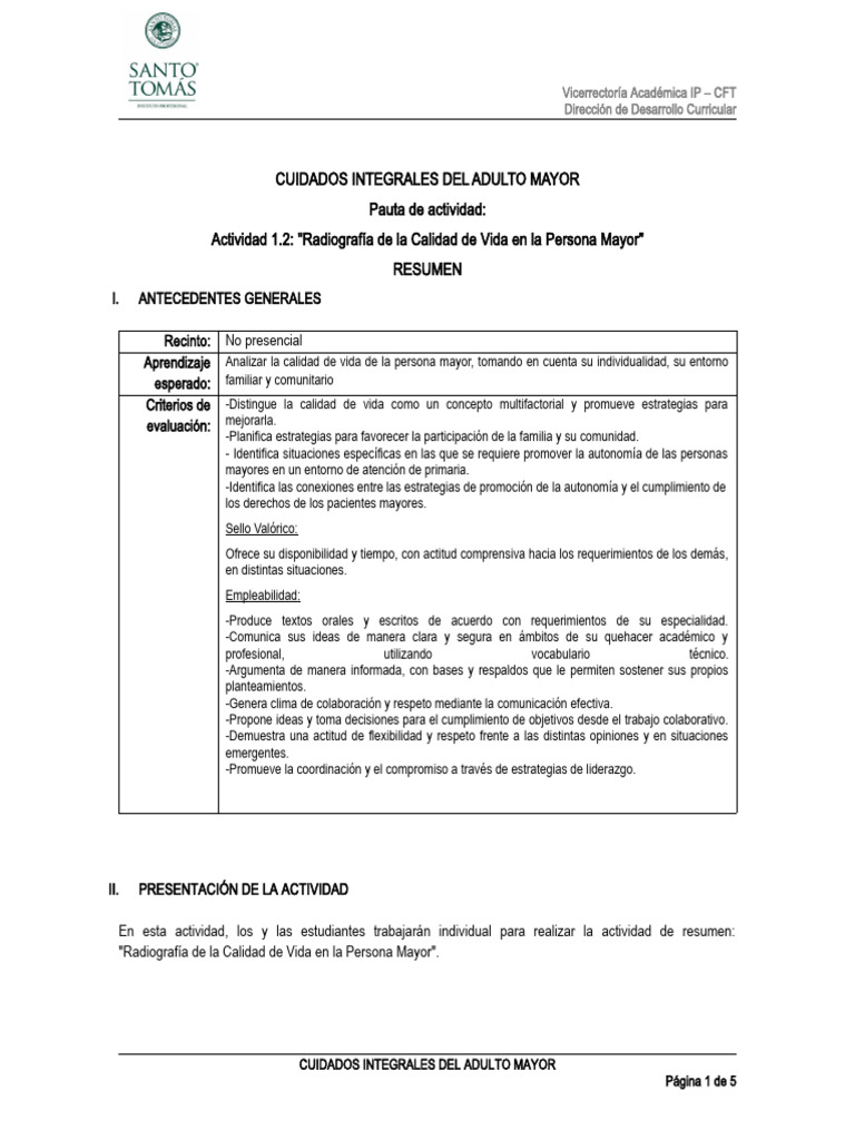 Calidad de Vida en Personas Mayores | PDF | Vejez | Adultos