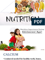 important nutrients of adolescents