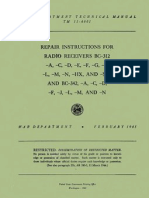 Repair Instructions For Radio Receivers BC312 and BC342 - 1945