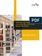 Manual de Gestión de La Calidad Del Sistema Bibliotecario