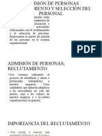 Semana 7 y 8 Admision de Personas Reclutamiento y Seleccion Del Personal