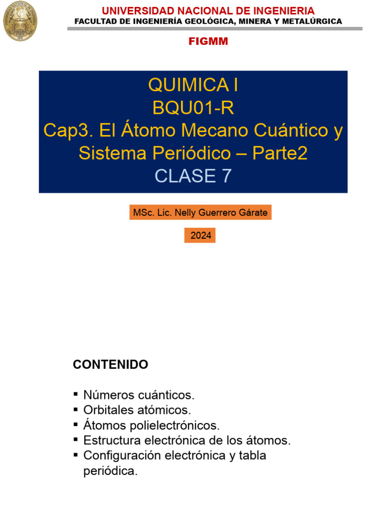 Mecánica Cuántica y Configuración Electrónica | PDF | Configuración ...