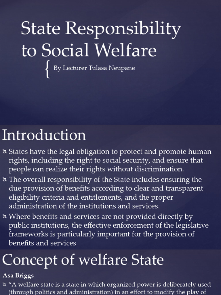 State Responsibility | PDF | Welfare | Liberalism