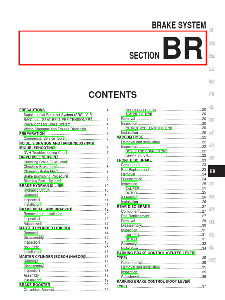 Comprehensive Brake System Guide | PDF | Anti Lock Braking System | Airbag