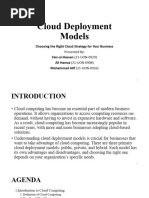 Cloud Deployment Models