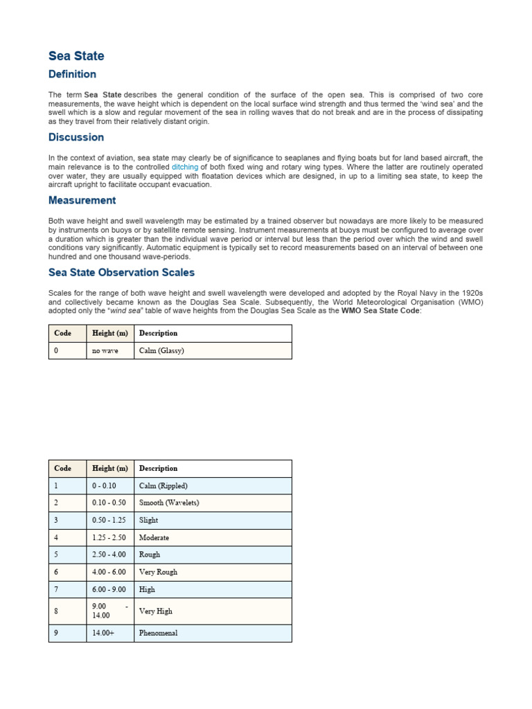 Sea State | PDF | Sea | Earth Sciences