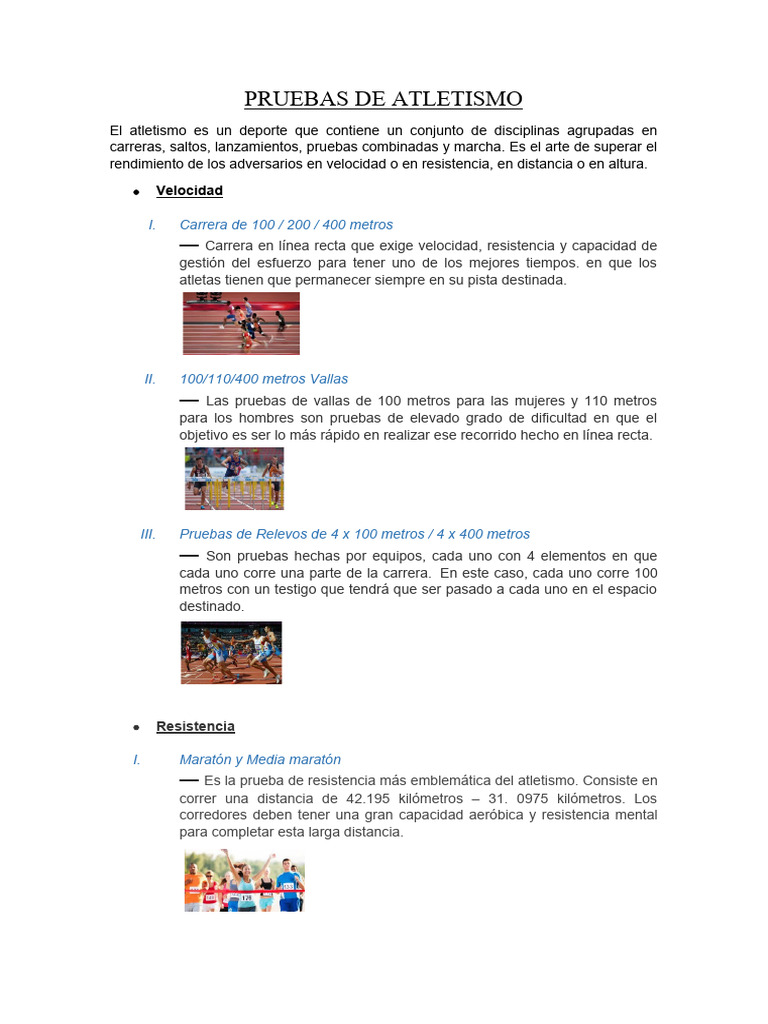Trabajo de Educación Física | PDF | Deporte del atletismo | Deportes ...