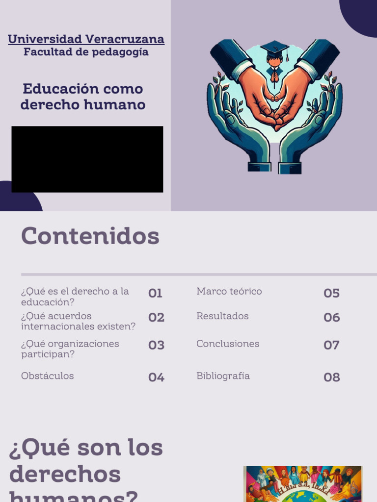 Educacion Como Derecho Humano Pawer Point | PDF | Derechos humanos | México