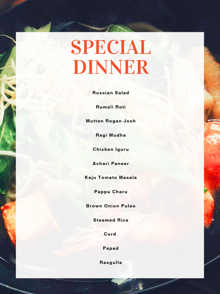 Special Dinner ? | PDF