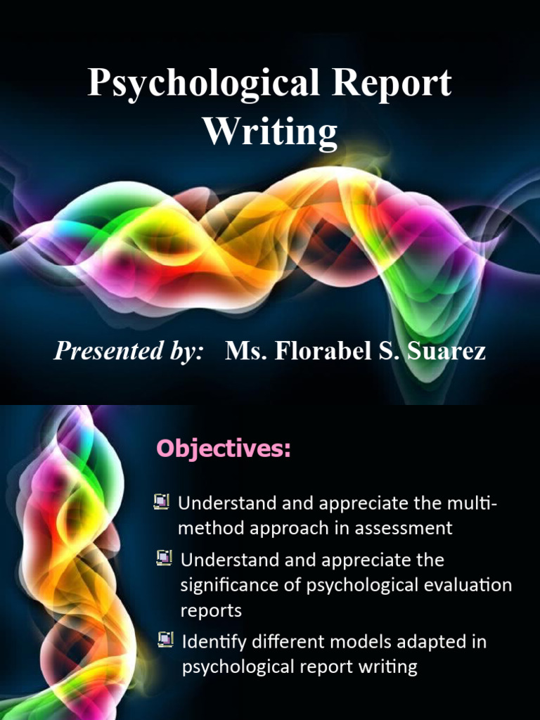 Psychological Report Writing Guide | PDF | Psychology | Evaluation