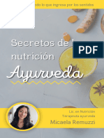Recetario Secretos Nutrición Ayurveda