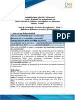 Guía de Actividades y Rúbrica de Evaluación - Unidad 1 - Fase 2 - Aplicación de Buenas Prácticas de Manufactura