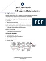 Cambium PTP 820C 820S PoE Injector Installation Instructions