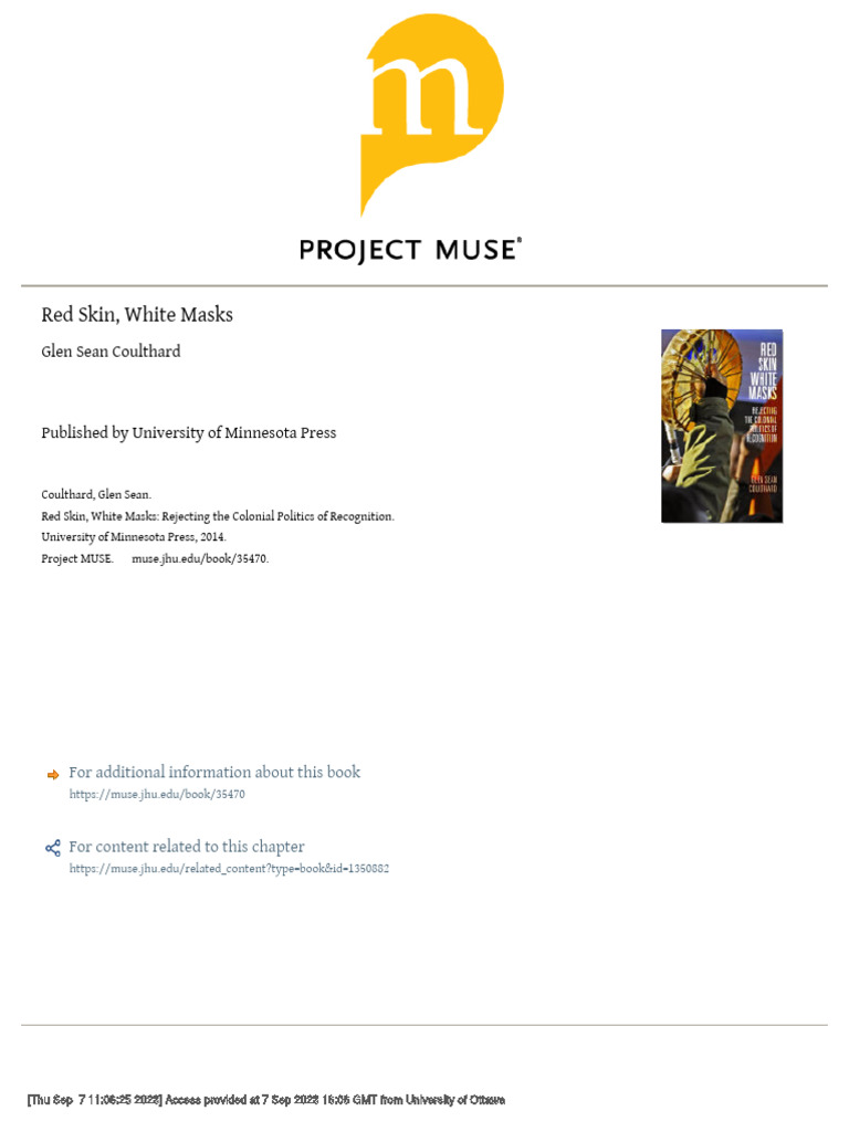 Coulthard red skin white masks pdf georg wilhelm friedrich hegel