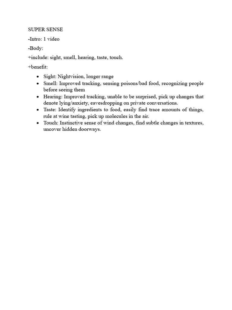 Enhancing the Five Senses | PDF