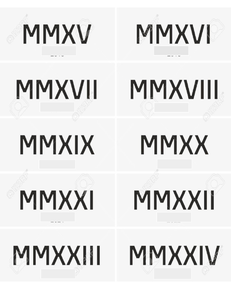 Roman Counting 1 To 10