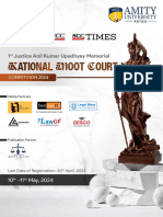 1st Justice Anil Kumar Upadhyay, Memorial National Moot Court Competition, 2024 - Poster and Brochure