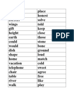 Words List