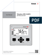 Stratos MS A405: PH Measurement User Manual