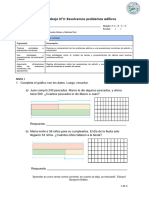 Ficha de Trabajo N°3 Resolución de Problemas Aditivos