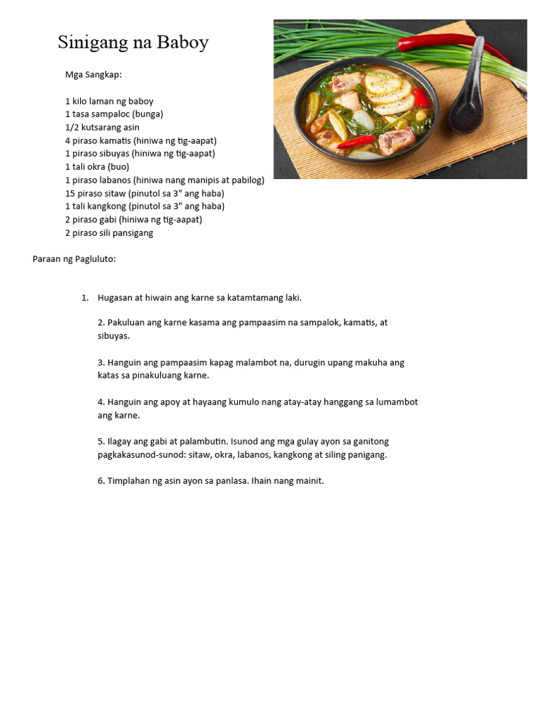 EPP Menu Performance Task | PDF | Stir Frying | Asian Cuisine