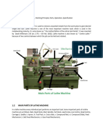 Lathe Machine Parts and Functions Guide | PDF | Machining | Metalworking