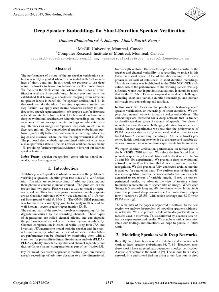 Bhattacharya17 - Interspeech Bab 2 | PDF | Speech Recognition ...