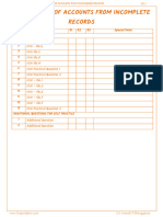 Accounting for incomplete records  