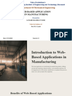 Introduction To Web Based Applications in Manufacturing Industry