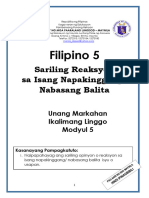 FILIPINO 5 - Q1 - Mod5