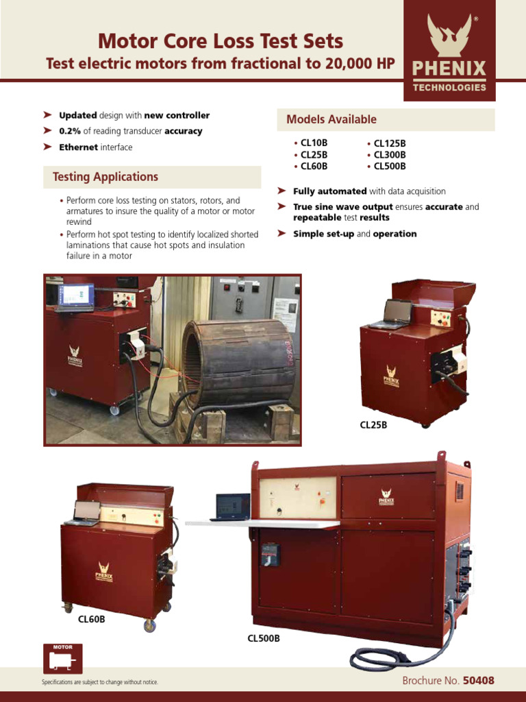Phenix Core Loss Test Set Overview | PDF | Electric Motor | Transformer