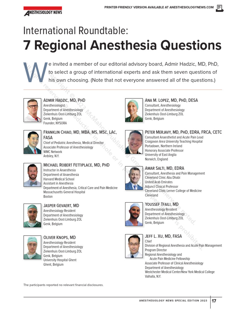 ANSE23 Roundtable WM | Download Free PDF | Anesthesia | Medical Ultrasound