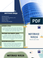 Psiklogi Industri Motivasi Kerja