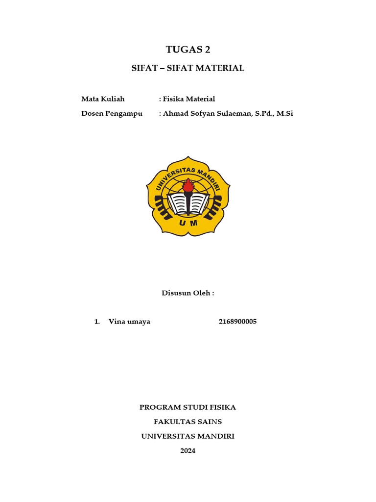 Sifat-sifat Material dalam Fisika | PDF | Sains & Matematika ...