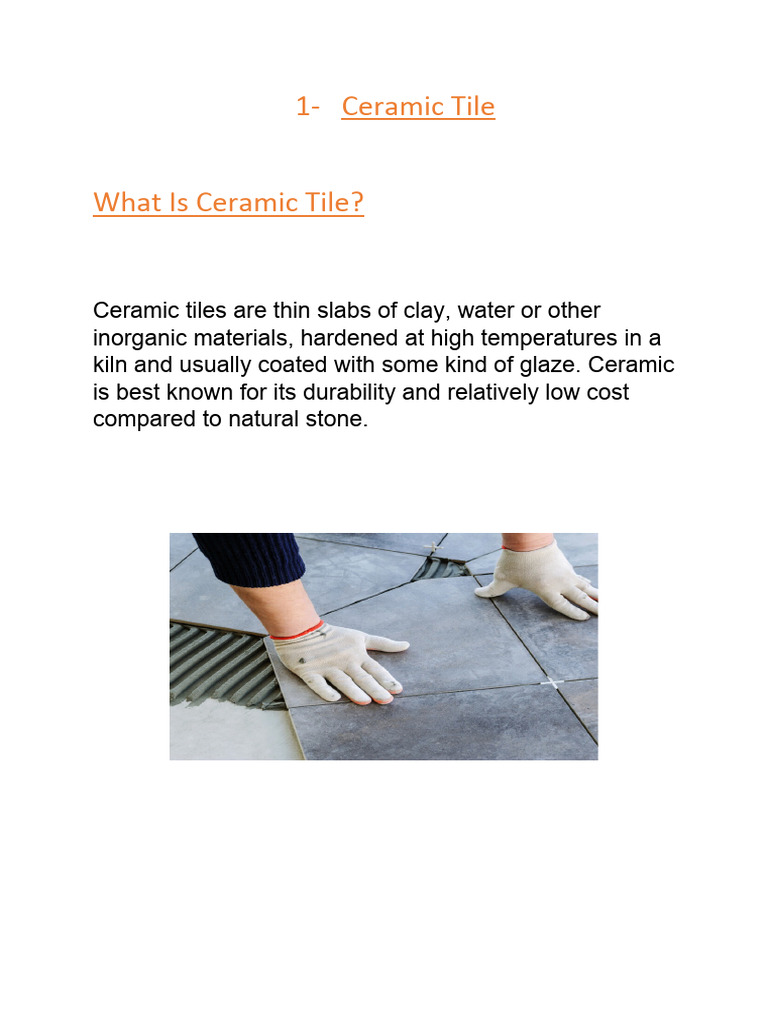 Understanding Ceramic and Porcelain Tiles | PDF | Tile | Ceramics