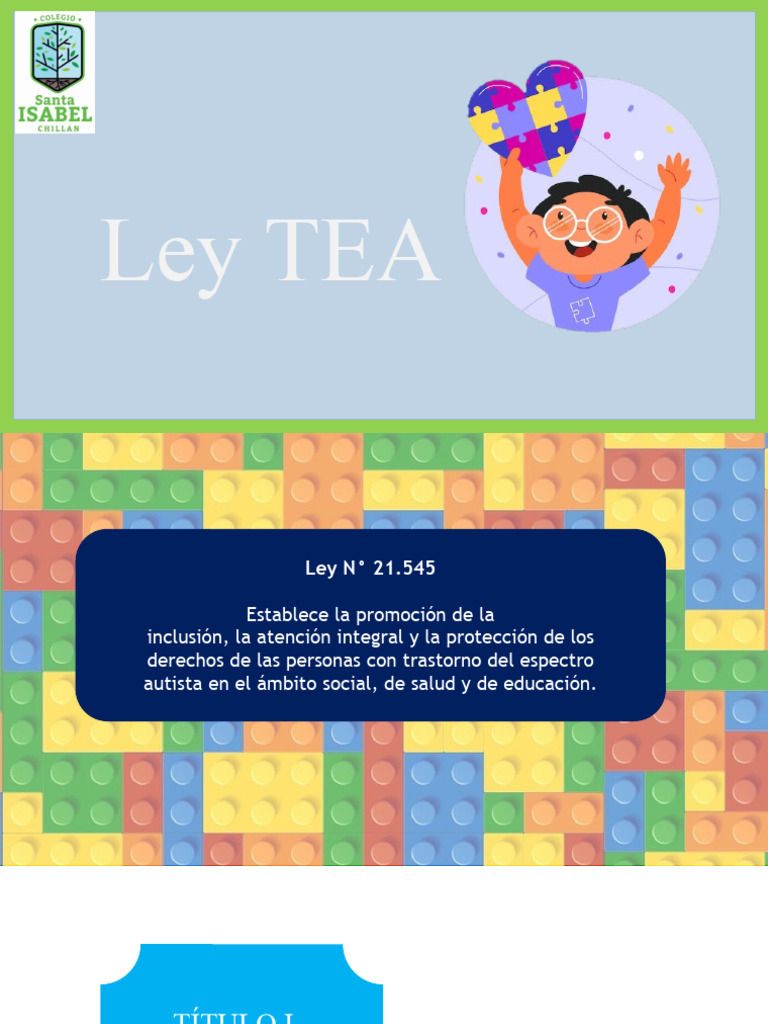 Ley TEA: Inclusión y Derechos Autistas | PDF | Espectro autista ...