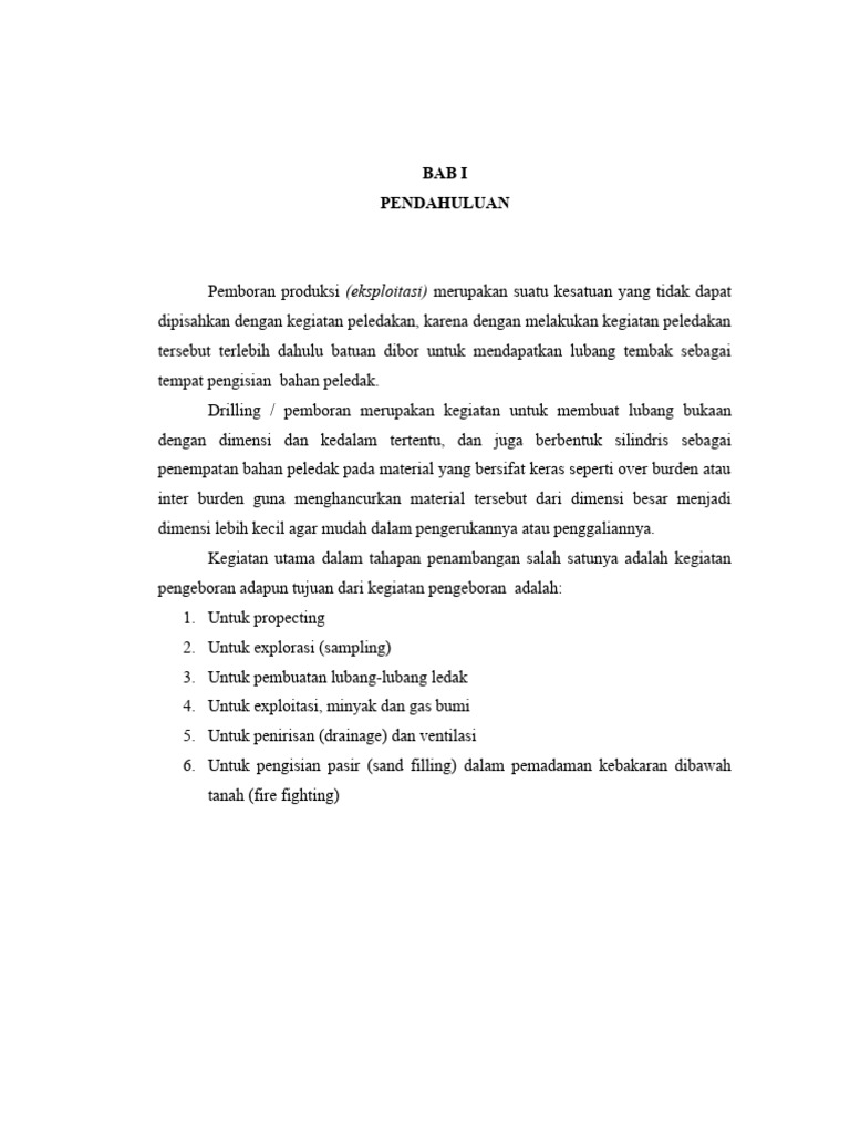 Teknik Pemboran dan Peledakan Efisien | PDF