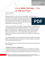 The 5 Keys To A Safety Mindset - You May Not Live Without Them